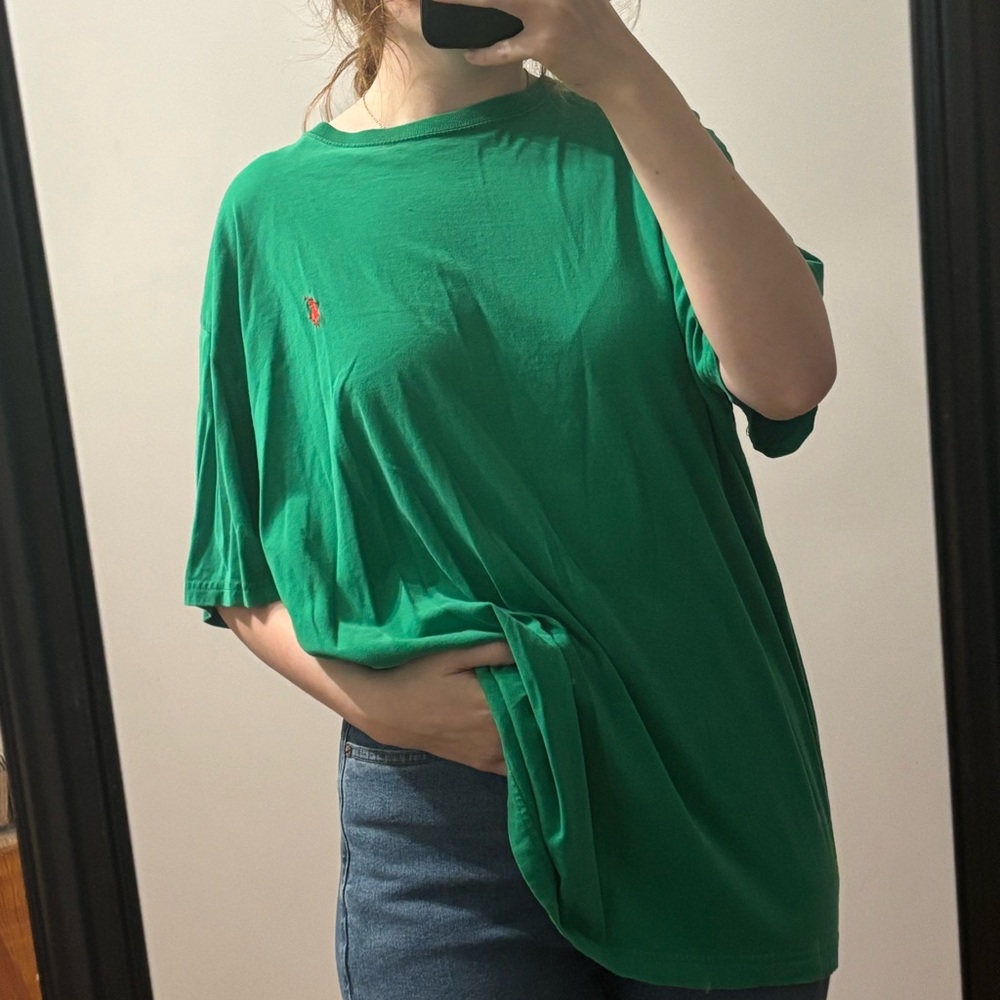 Ralph Lauren Green Short Sleeve Tee with Polo Logo